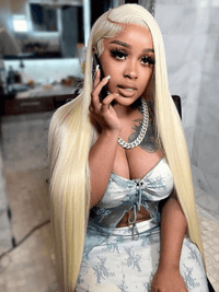 Dorsanee 613 Blonde Bone Straight 200 Density 13x4 Lace Front Hair Wig
