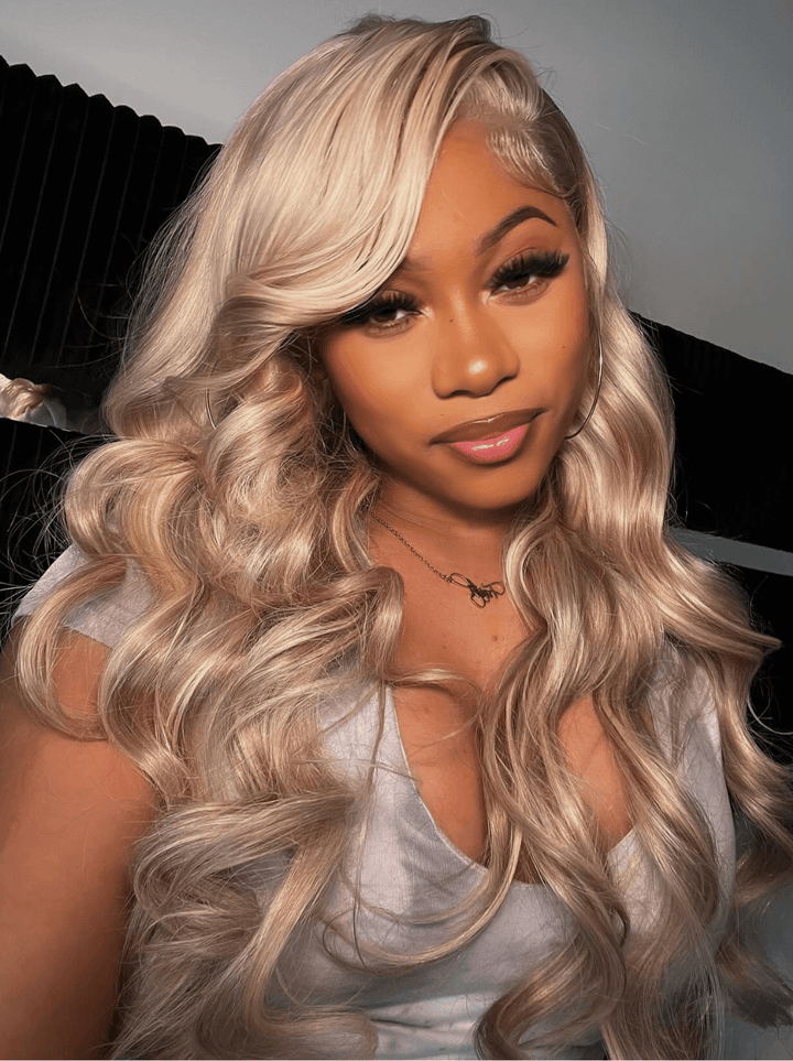 Dorsanee Balayage Blonde Light Brown Body Wave 13x4 Lace Front Human Hair Wig