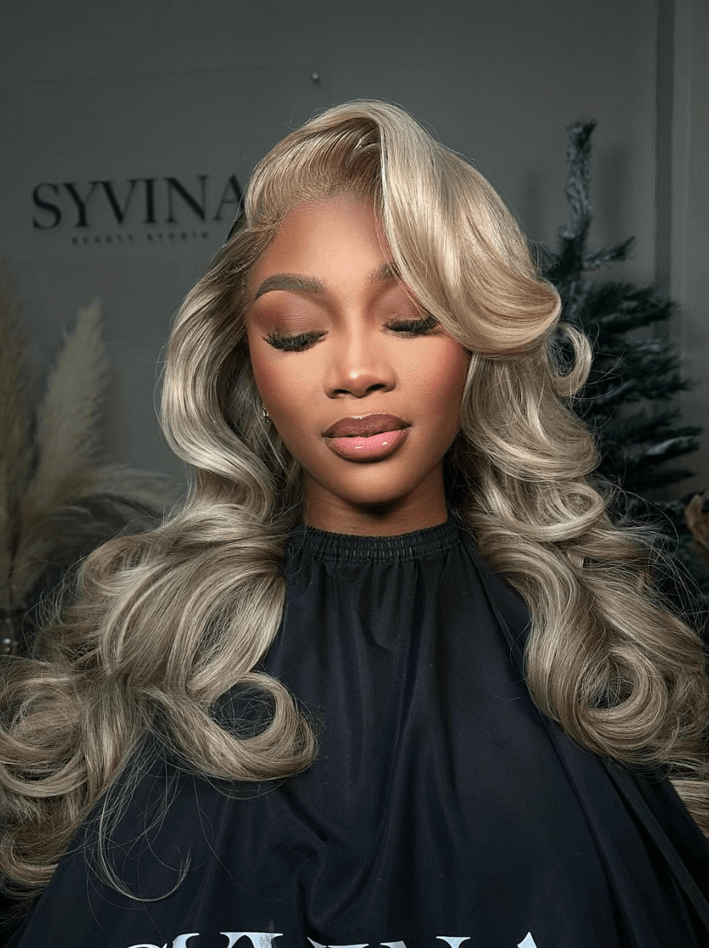 Dorsanee Balayage Grey Light Brown Highlight 13x4 HD Lace Front Human Hair Wigs