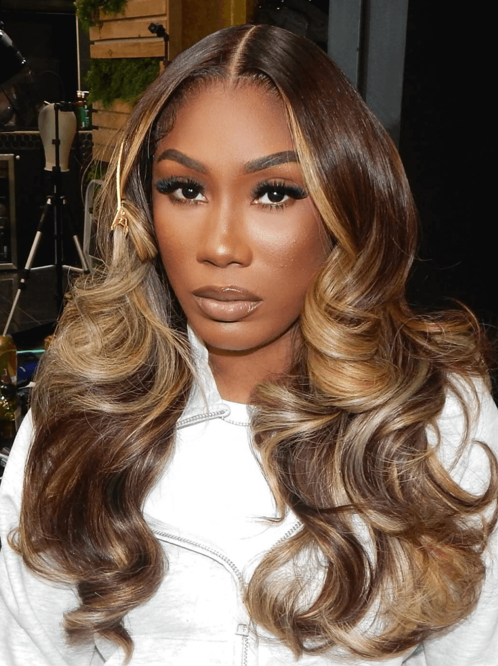 Dorsanee Balayage Honey Blonde Brown Highlights 13x4 Lace Front Human Hair Wig