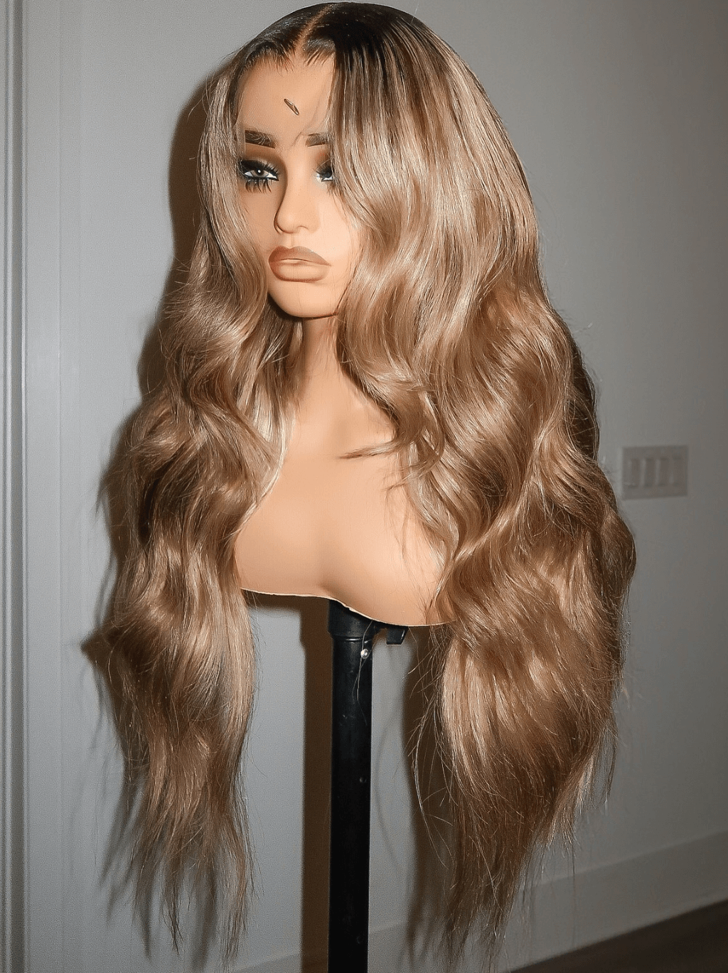 Dorsanee Balayage Honey Blonde Light Brown Highlight Lace Front Human Hair Wigs