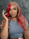 Dorsanee Balayage Honey Blonde Red Highlights 13x4 Lace Front Human Hair Wigs