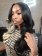 Dorsanee Black With Blonde Streaks 13x4 HD Lace Front Human Hair Wigs