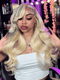 Dorsanee Blonde With Black Highlight Streaks 13x4 HD Lace Front Human Hair Wigs