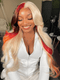 Dorsanee Cooper Red Brown Orange Streaks Color 200 Density Remy Human Hair Wig