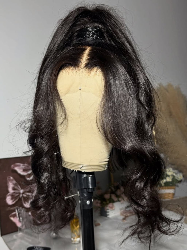 Dorsanee Full Lace Free Part Anywhere Updo Ponytails Buns Friendly Wavy Human Hair Wigs