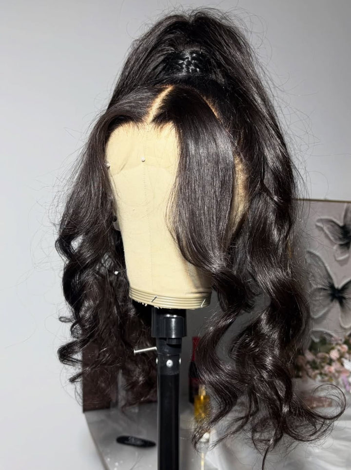 Dorsanee Full Lace Free Part Anywhere Updo Ponytails Buns Friendly Wavy Human Hair Wigs