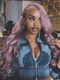 Dorsanee Lavender Purple 200 Density Body Wave 13x4 Lace Front Human Hair Wigs