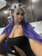 Dorsanee Ombre Gray Blue Green Skunk Stripe 13x4 HD Lace Front Human Hair Wigs