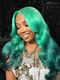 Dorsanee Ombre Light Emerald Green 200 Density 13x4 Lace Front Human Hair wig