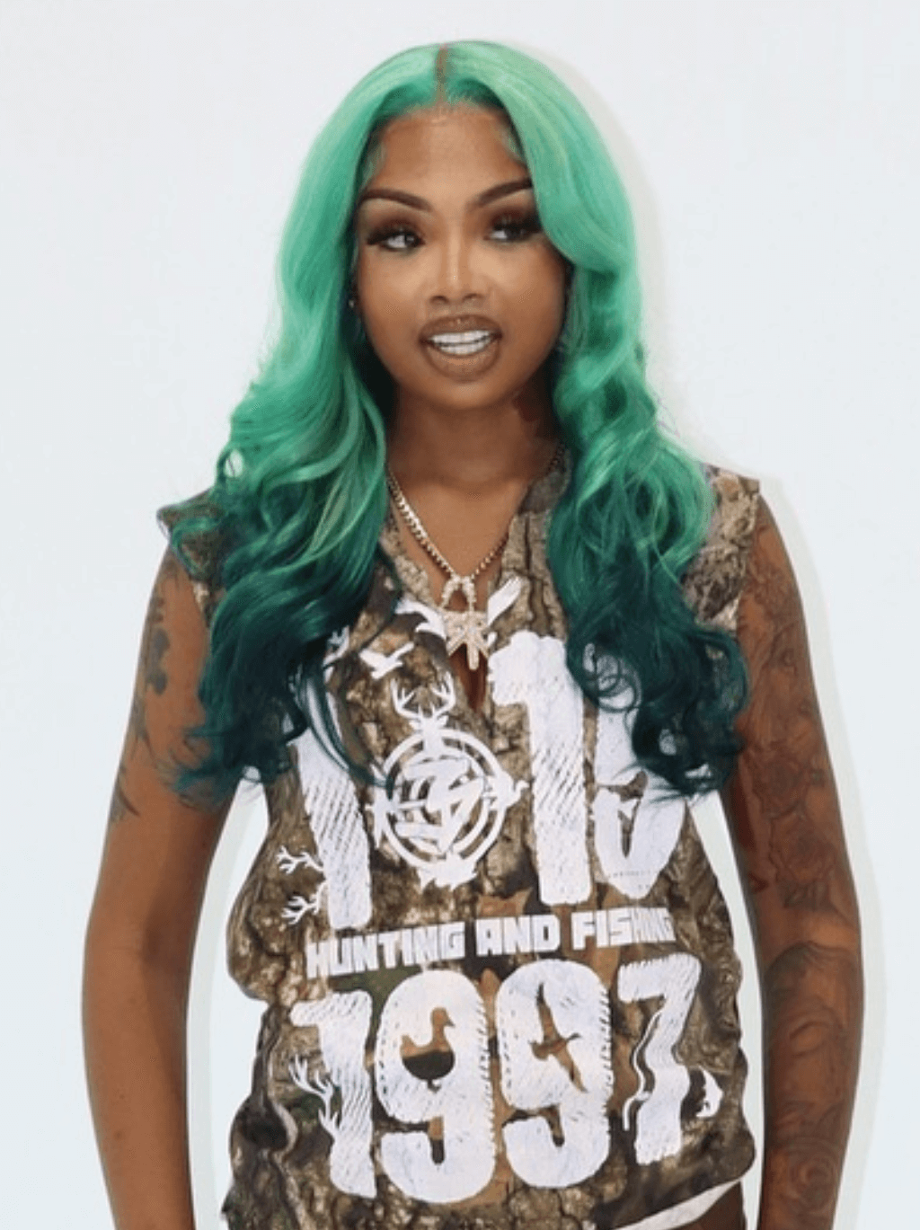 Dorsanee Ombre Pastel Emerald Green Body Wave 13x4 Lace Front Human Hair Wigs