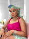 Dorsanee Pastel Green With Pink Blue Skunk Stripe HD Lace Front Human Hair Wigs