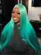 Dorsanee Pastel Lime Green Bone Straight HD Lace Front Human Hair Wig
