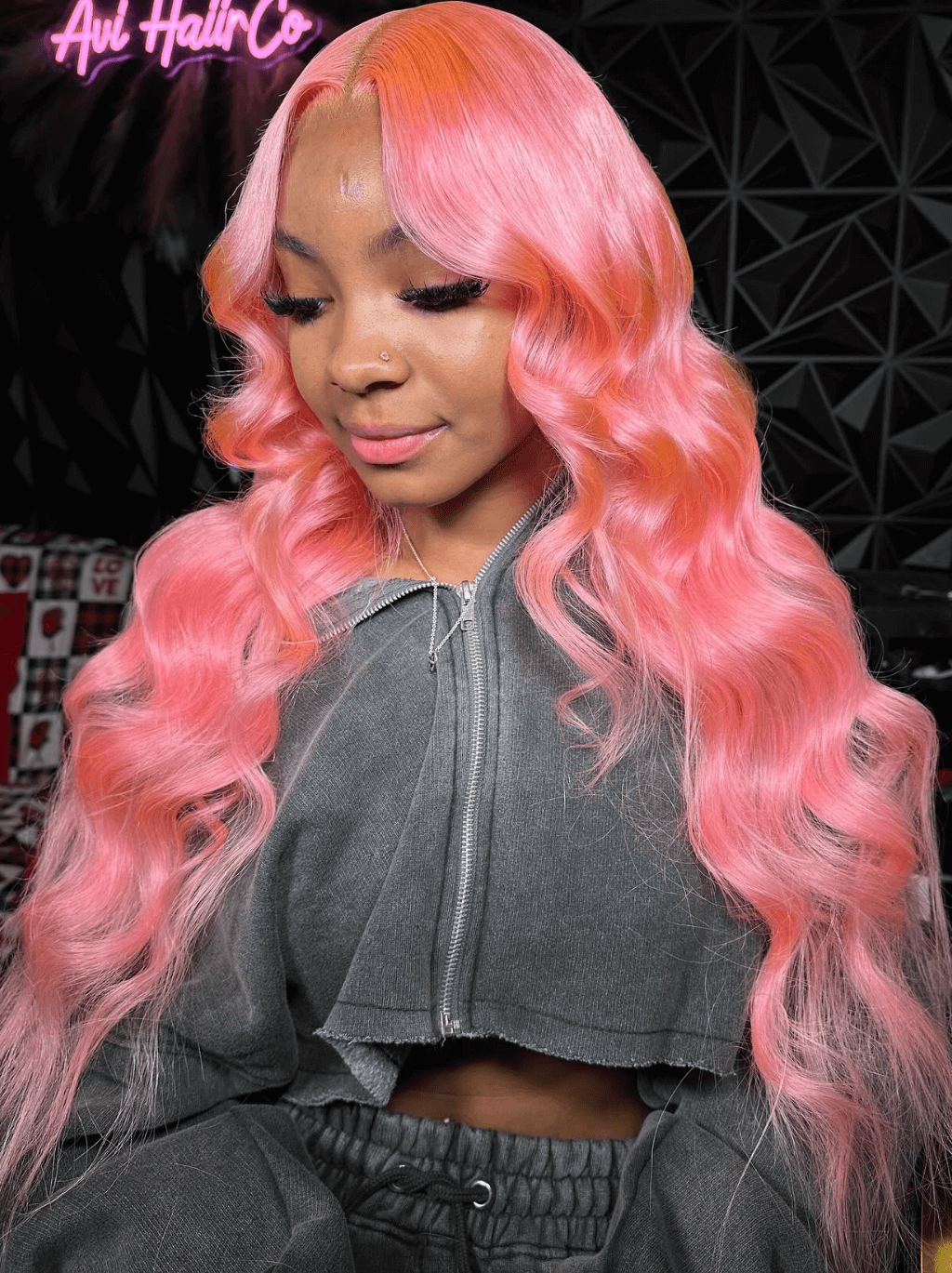 Dorsanee Pink Body Wave 13X4 HD Lace Front Virgin Human Hair Wigs 200 Density