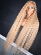 Dorsanee Platinum Strwberry Honey Blonde Deep Wave Curly Lace Front Hair Wigs