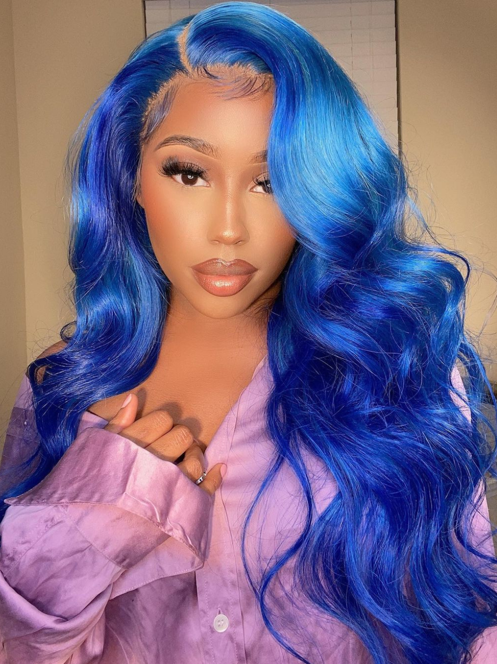 Dorsanee Royal Blue 200 Density 13x4 HD Lace Front Body Wave Virgin Human Hair Wigs