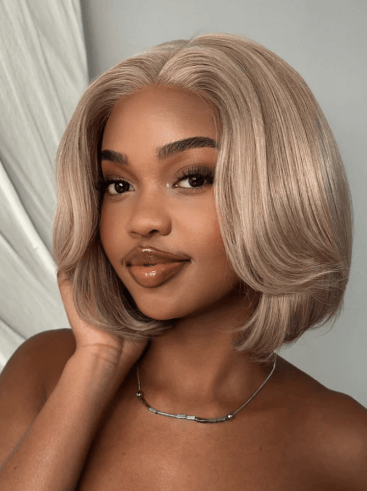 Dorsanee  Strawberry Honey Blonde Short Pixie Cut Bob 13x4 Lace Front Human Hair Wigs