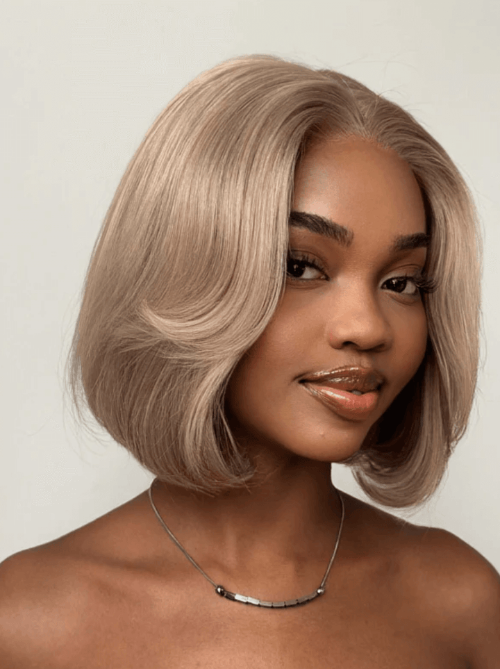 Dorsanee  Strawberry Honey Blonde Short Pixie Cut Bob 13x4 Lace Front Human Hair Wigs