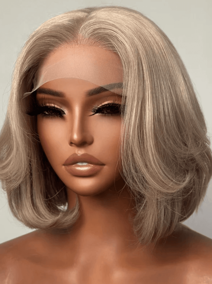 Dorsanee  Strawberry Honey Blonde Short Pixie Cut Bob 13x4 Lace Front Human Hair Wigs