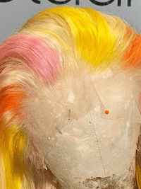 Dorsanee Yellow Pink Ginger Orange Multi Color 13x4 Lace Front Human Hair Wigs