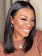 Dorsanee #1B Straight Short Bob Wig 4x4 Lace Closure Wig 180% Density Straight Human Hair Wigs