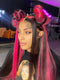 Dorsanee Black With Red Highlight Streaks 13x4 Lace Front Human Hair Wigs