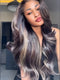 Dorsanee 250 300 Density Black With Brown Highlights 13x4 Lace Front Human Hair Wigs