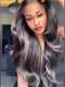 Dorsanee 250 300 Density Black With Brown Highlights 13x4 Lace Front Human Hair Wigs