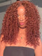 Dorsanee 250 300 Density Ginger Spanish Crimped Loose Curls 13x4 Lace Front Human Hair Wigs