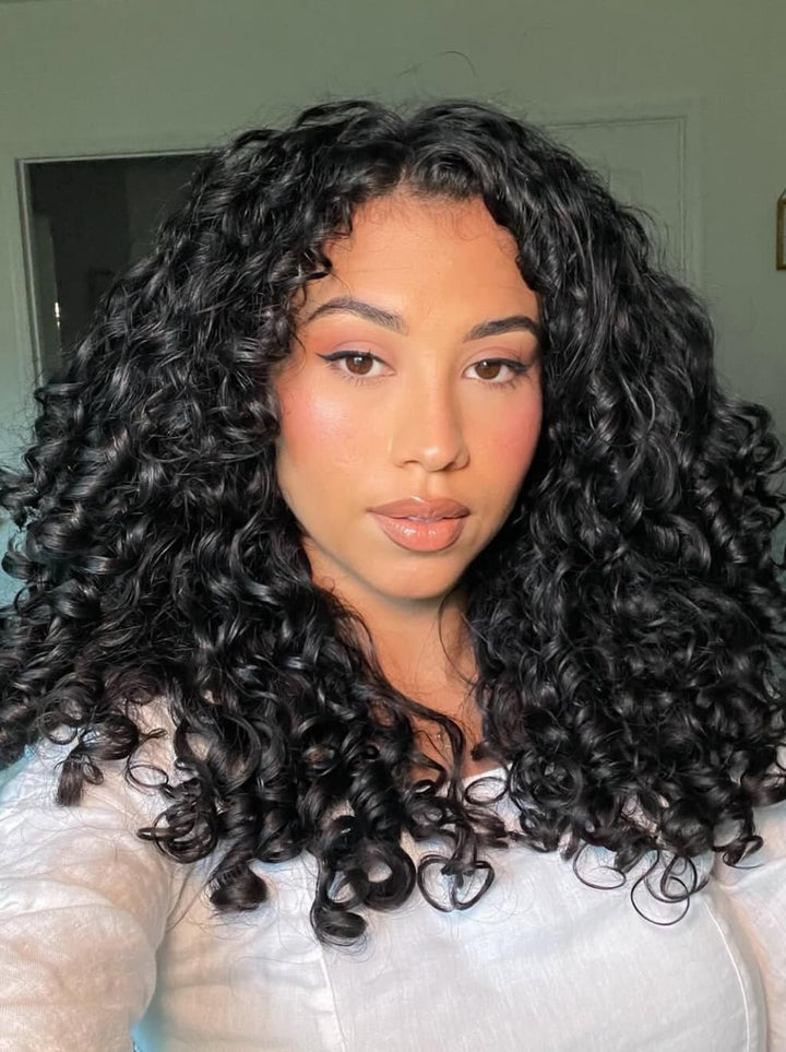 Dorsanee 250 300 Density Spiral Loose Curls 13x4 Lace Front Human Hair Wigs