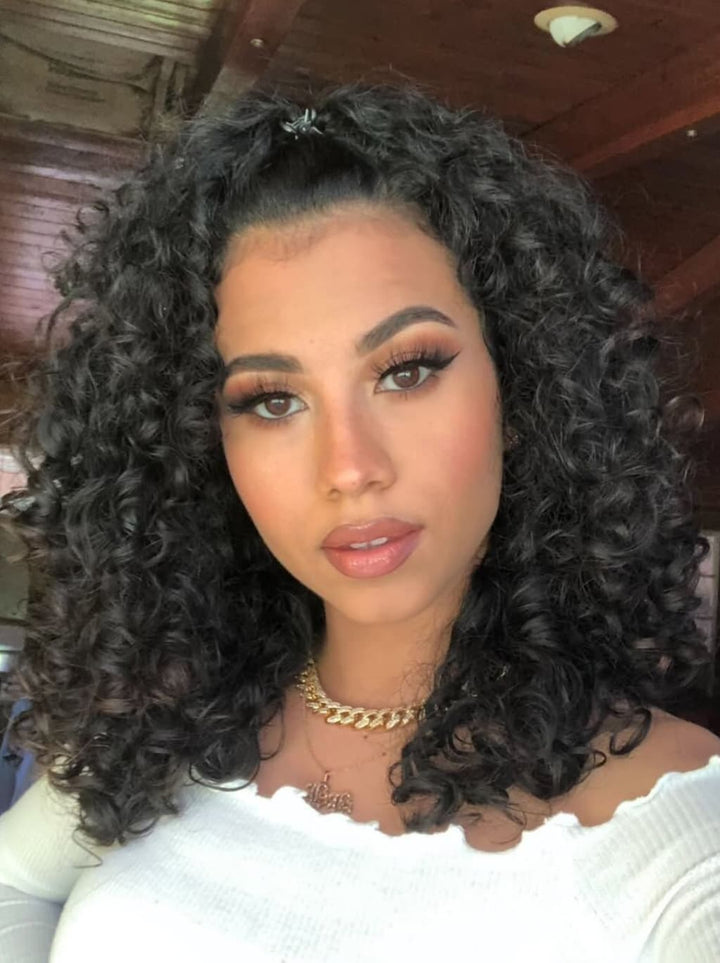 Dorsanee 250 300 Density Spiral Loose Curls 13x4 Lace Front Human Hair Wigs