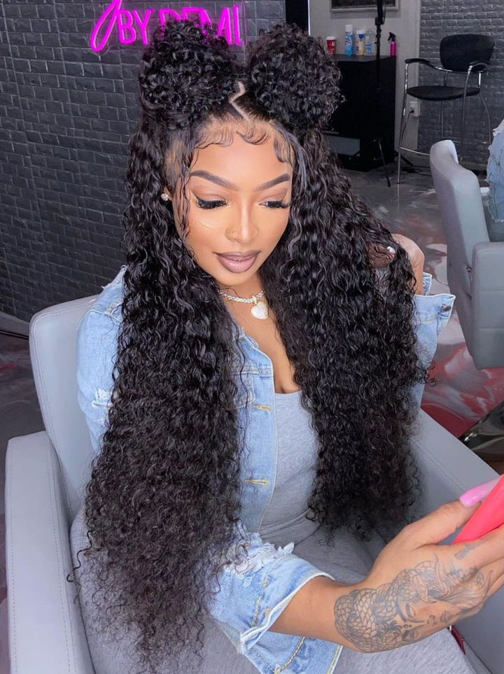 Dorsanee 250 Density 360 Full Lace Frontal Wet and Wavy Human Hair Weave Wigs