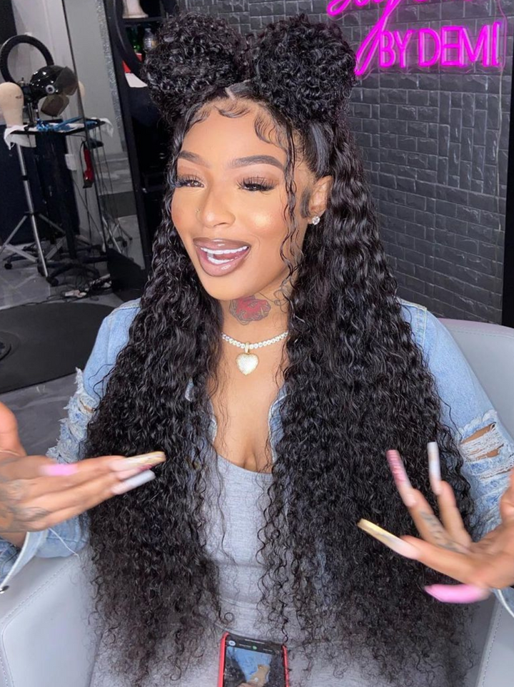 Dorsanee 250 Density 360 Full Lace Frontal Wet and Wavy Human Hair Weave Wigs