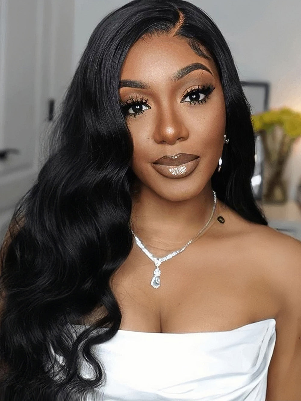 Dorsanee 250 Density Pre Plucked Body Wave 5x5 Lace Closure Human Hair Wigs Bleached For Women