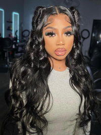 Dorsanee 30 Inch = $199 | 13x4 Water Wave HD Lace Frontal Human Hair Wigs Natural Color