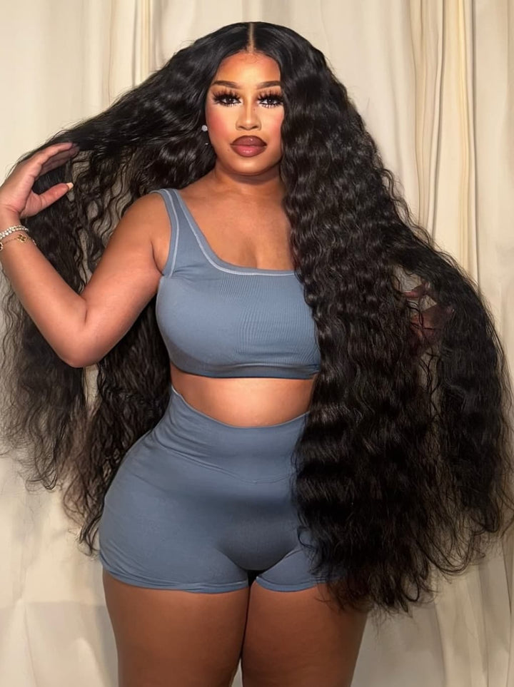 Dorsanee 300 400 Density Thick Full Volume Straight Body Wave Wand Curls 13x4 Lace Front Human Hair Wigs