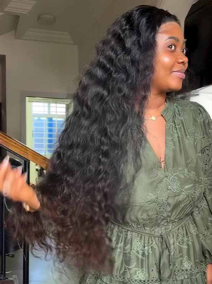 Dorsanee 300 400 Density Water Wave 13x4 Lace Front Virgin Human Hair Wig