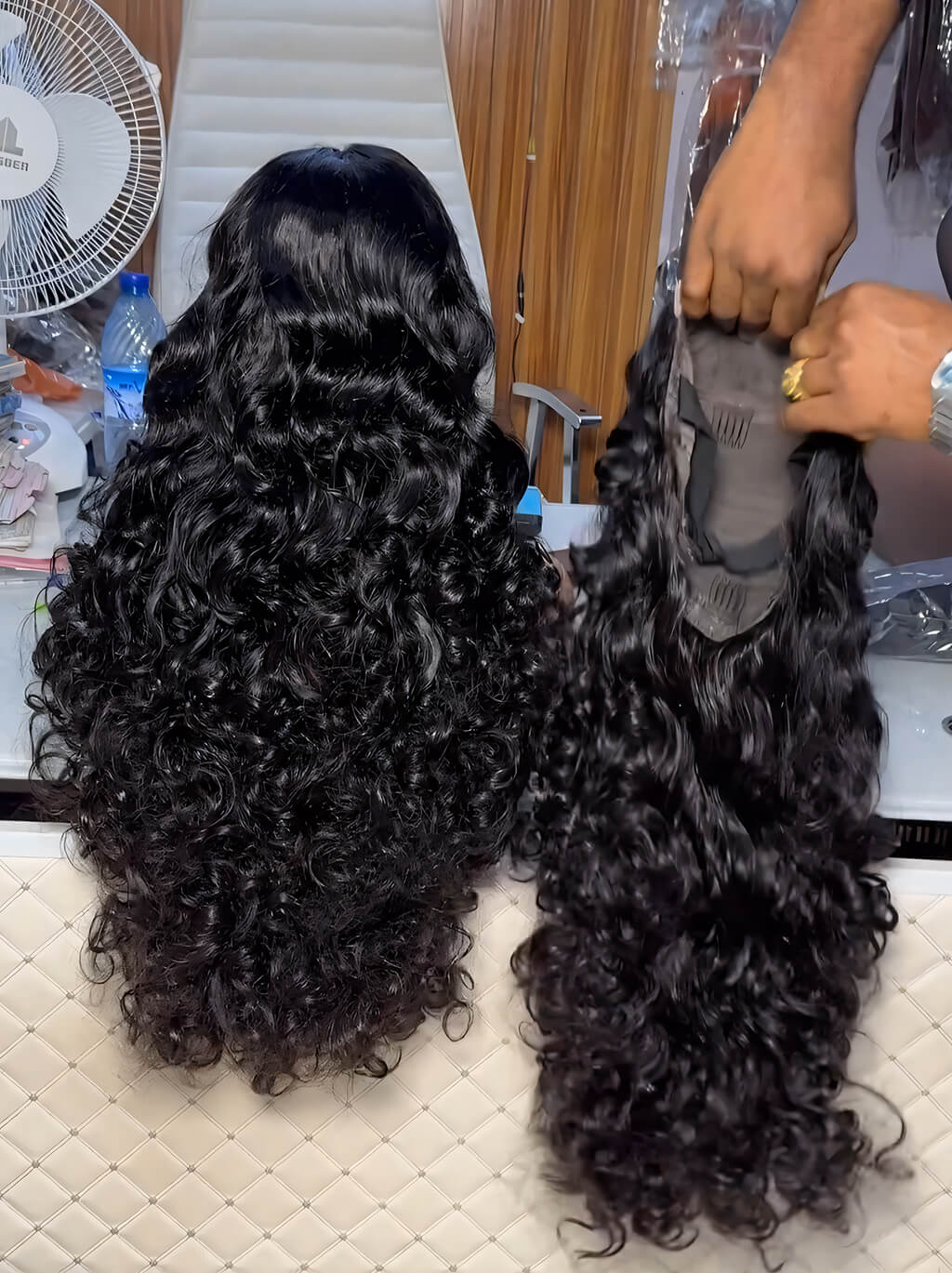 Dorsanee 300 Density Bouncy Loose Wave 13x4 Lace Front  Virgin Human Hair Wigs