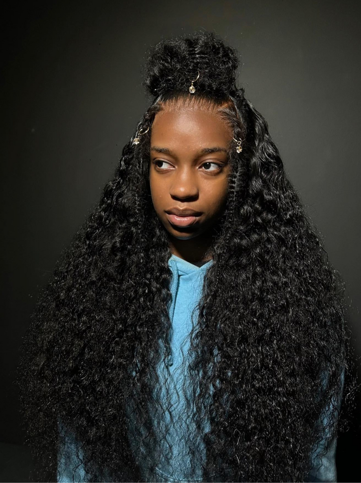 Dorsanee 360 Ventilated Full Lace Frontal Ocean Water Wave Human Hair Wigs