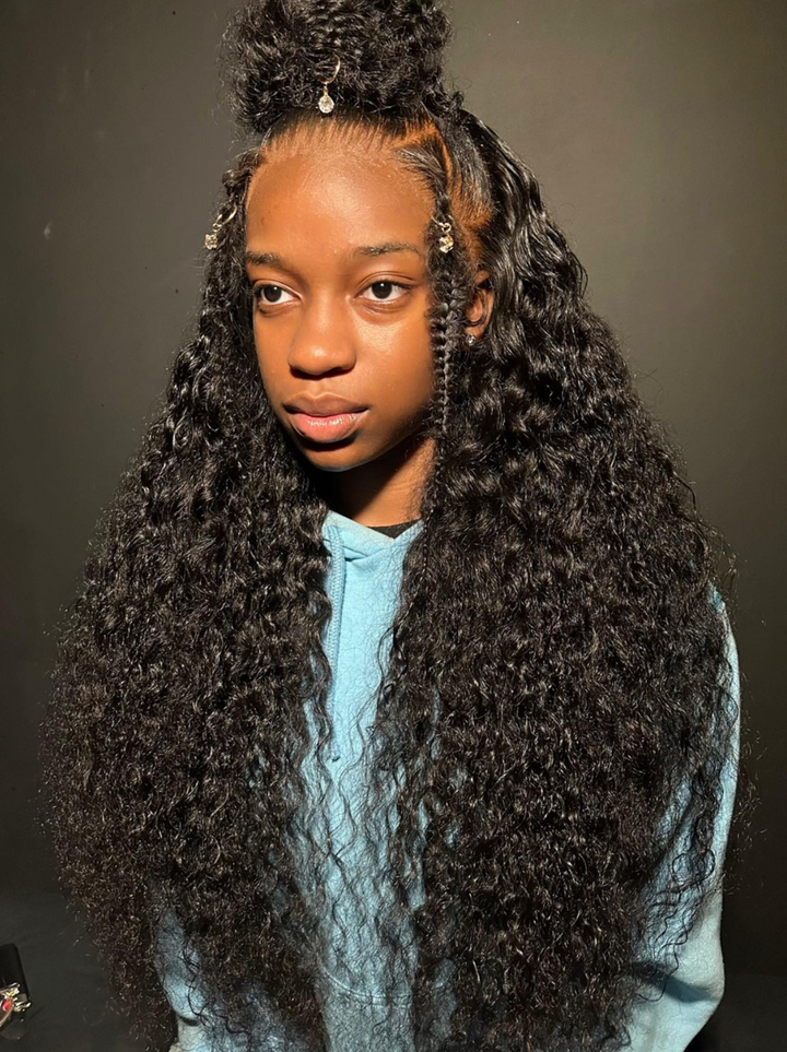 Dorsanee 360 Ventilated Full Lace Frontal Ocean Water Wave Human Hair Wigs