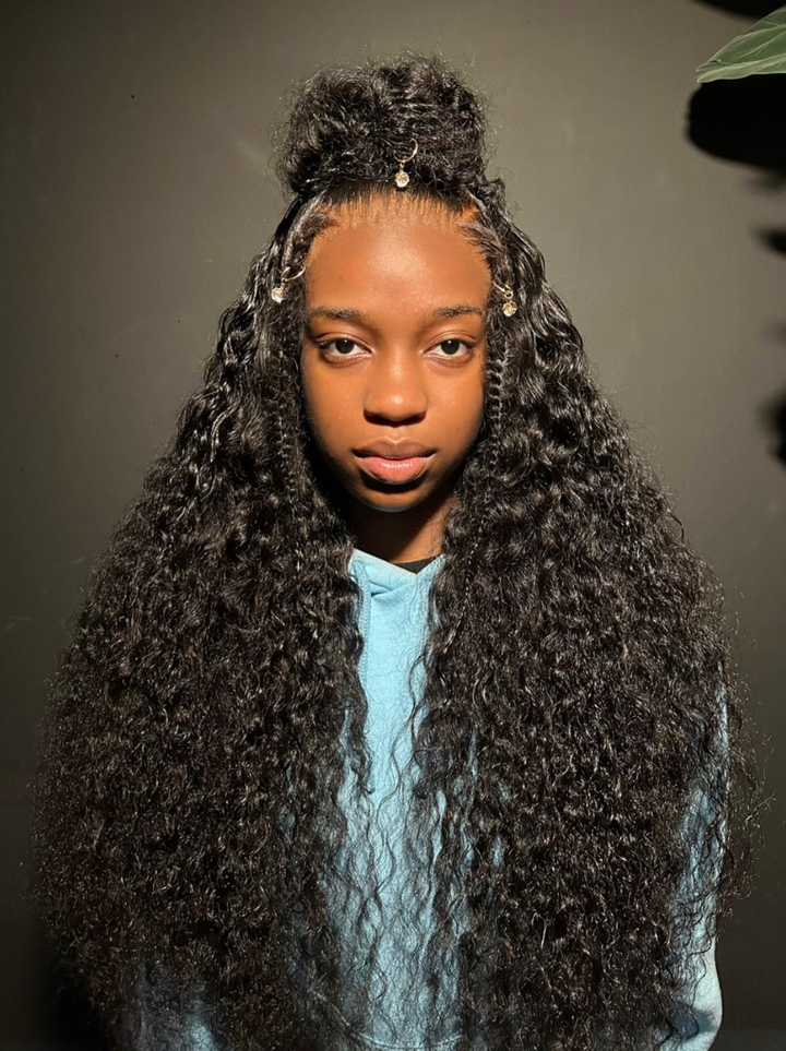 Dorsanee 360 Ventilated Full Lace Frontal Ocean Water Wave Human Hair Wigs