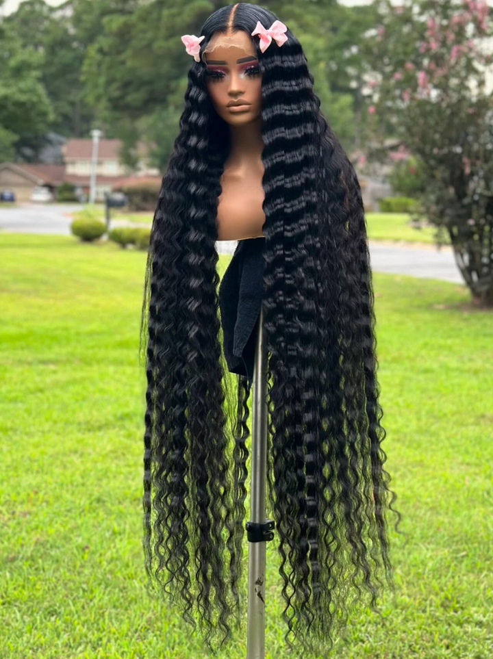 Dorsanee 42 40 38 36 34 32 30 inch Long 13x4 HD Lace Front Human Hair Wig Straight Body Water Wave Wigs