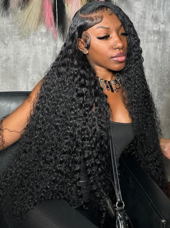 Dorsanee 42 40 38 36 34 32 30 inch Long 13x4 HD Lace Front Human Hair Wig Straight Body Water Wave Wigs