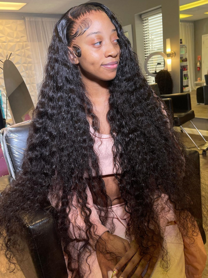 Dorsanee Long Wig 42 40 38 36 34 32 30 inch Deep Wave Curly 13x4 Lace Front Human Hair Wigs