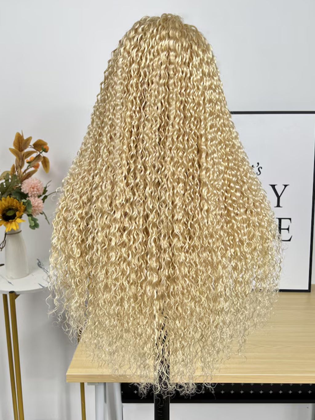 Dorsanee 613 Blonde Jerry Curly 13x4 HD Lace Front Wig Human Hair Wigs 200% Density Full Ends Bleached