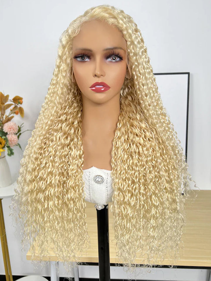 Dorsanee 613 Blonde Jerry Curly 13x4 HD Lace Front Wig Human Hair Wigs 200% Density Full Ends Bleached Best Quality