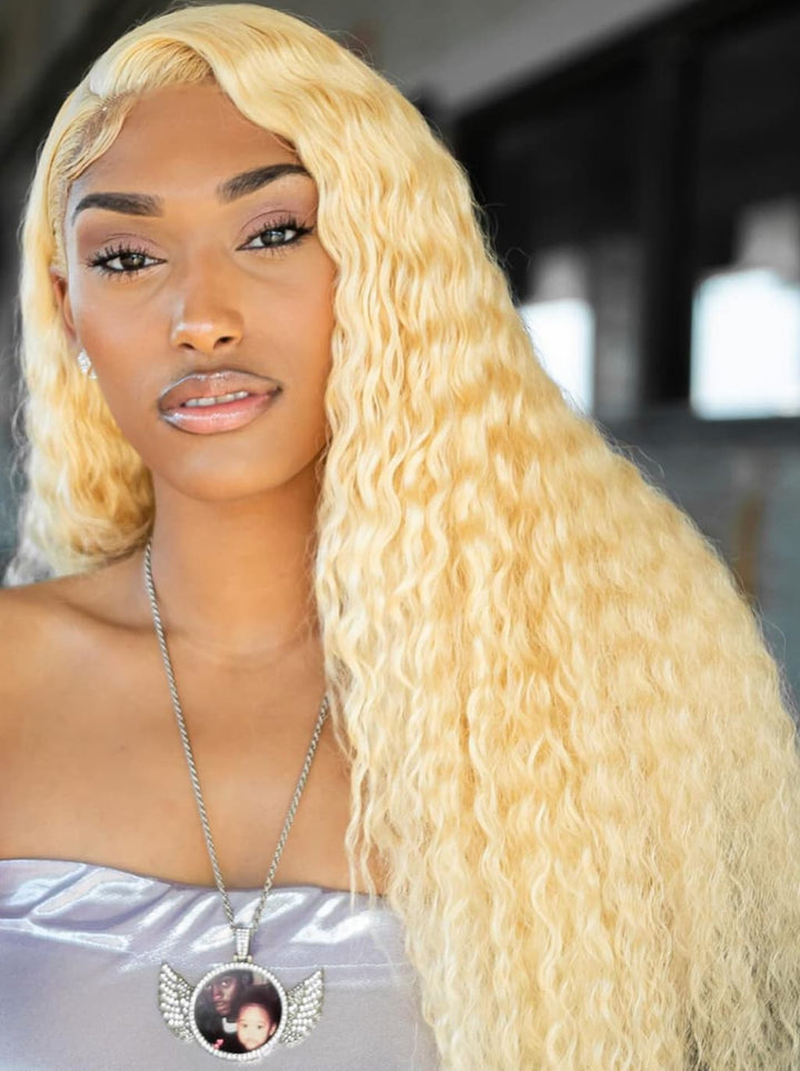 Dorsanee 613 Blonde Water Wave 13x4 Lace Front Virgin Human Hair Wigs