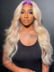 Dorsanee 613 Blonde Wig With Lavender Purple  Roots 200 Density 13x4 Lace Front Body Wave Human Hair Wigs