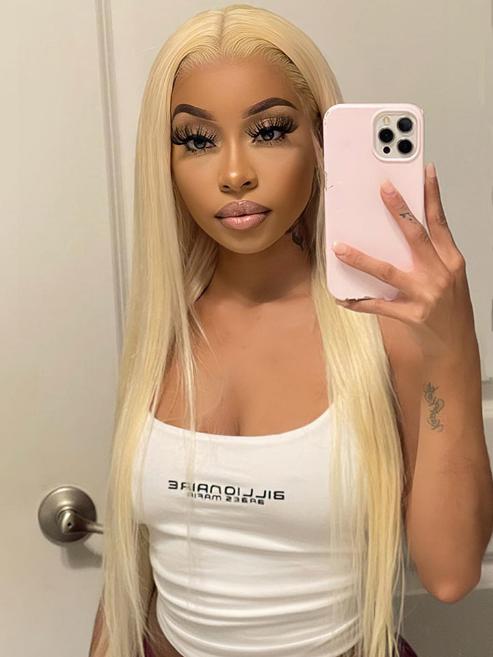 Dorsanee #613 Honey Blonde 13x4 HD Lace Front Wig Straight Lace Frontal Human Hair Wig Brazilian Hair