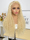 Dorsanee 613 Honey Blonde Jerry Curly 13x4 HD Lace Front Wig Human Hair Wigs 200% Density Full Ends Bleached